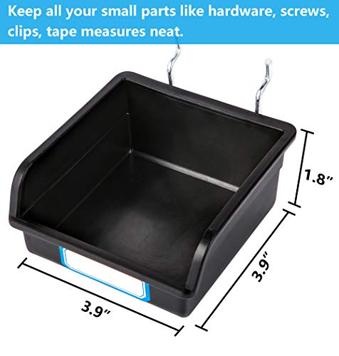 FRIMOONY Pegboard Hooks, with Bins, Peg Locks, for Organizing Various Tools, 188 PCS, 80 of Which are Locks - style: 188PCS