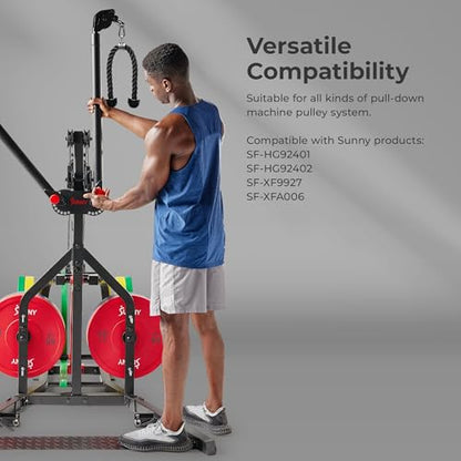 Sunny Health & Fitness Power Cage Squat Rack Attachments for Home Gym | Strength Training, Expanded Workout Variety, Durable Construction, Secure Fit, Quick Installation, Versatile Exercise Support - style: Tricep Rope