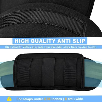 2-Pack Tactical Shoulder Pad, Ultra-Thick Comfort Cushion for Vest Straps, Backpacks, Breathable & Shock-Absorbing,Black - color: Black
