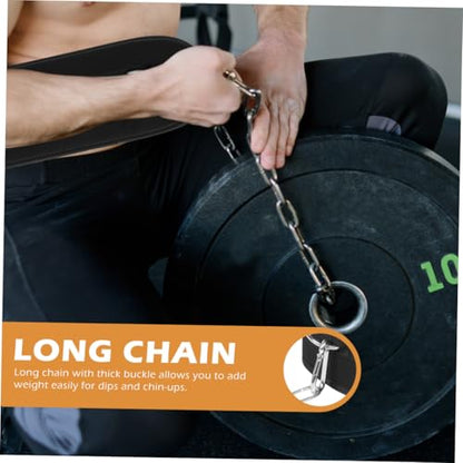 GLEAVI Weighted Dip Belt with Chain for Pull-up and Weightlifting, Thickened Steel Training Belt for Muscle Strengthening, Fitness Resistance Equipment for Gym and Home Workouts