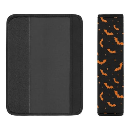 2 Pack Halloween Bat Goth Seat Belt Cover Universal Fit Shoulder Protector for Adults and Children, Most Cars, Comfortable Driving - color: Pattern 1230