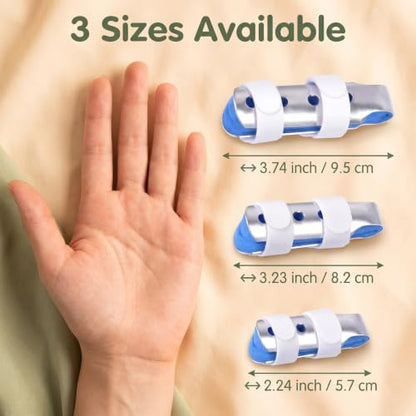 3Pcs Finger Splints Set S/M/L - Adjustable Finger Support Brace for Arthritis, Broken Finger, Sprain(3 Sizes) - size: 3small