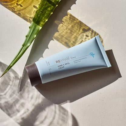 REvival Hand & Nail Cream - Deeply Moisturizing with Dead Sea Minerals, Jojoba, Argan & Aloe - Non-Greasy, Fast Absorbing, Nourishes & Protects Dry Hands & Nails 100ml | 3.4 oz