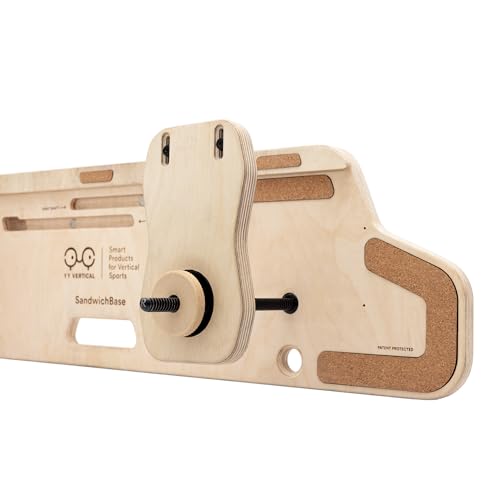 YY Vertical SandwichBase Hangboard Support (No Hangboard Included) – No Drilling, Ultra-Stable Door Frame Mount for Climbing Training | Fits All VerticalBoards | Adjustable Design - Patented Design