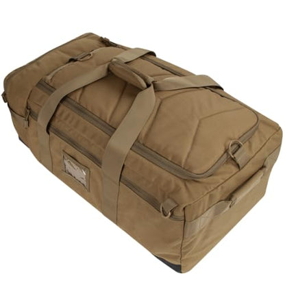 Condor Colossus Duffel Bag - 3 in 1 Rugged Tactical Gear Bag - Backpack/Duffle/Shoulder - Lightweight Multicompartment with 52L Storage (Military, Outdoors, First Responders) - color: Black