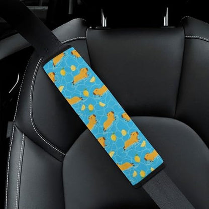 2 Piece Capybara Lemon Car Seat Belt Pad Breathable Seat Belt Cushion for Child, Stroller Pushchair High Chair, Easy Install (No Tool) - color: Pattern 1245