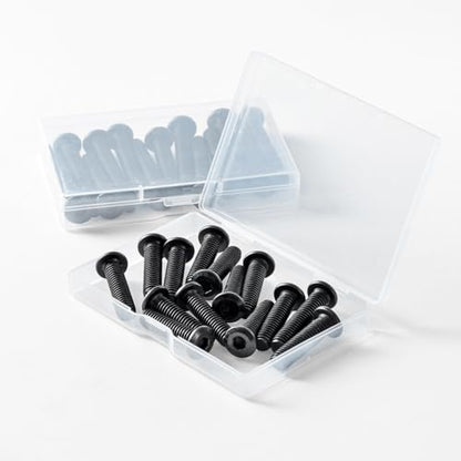M4 x 16mm (50 Pack) Metric Flat Head Hex Socket Cap Screws Bolts, Black Oxide 304 Stainless Steel 18-8, Hex Drive, Bright Finish Fully Machine Thread - size: M4 x 16