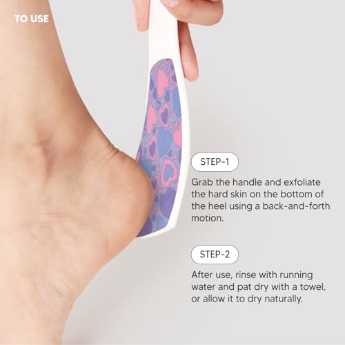 S-Line Emery Foot File, Colossal Double-Sided Pedicure Tool, Effective for Cracked Heel, Ergonomic Design for Easy Grip (Purple Heart) - color: Purple Heart