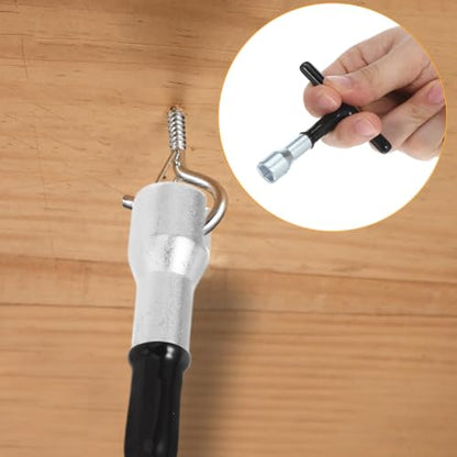 PRETYZOOM Manual Installation Tool for Hooks and Screws t Handle Nut Driver for Eye Screws Hooks Heavy Duty Steel Tool Wrenches