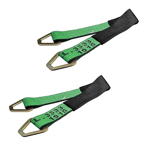2 Pack 24" Green Axle Tie Downs for Trailers Heavy Duty - color: Green, size: 24"