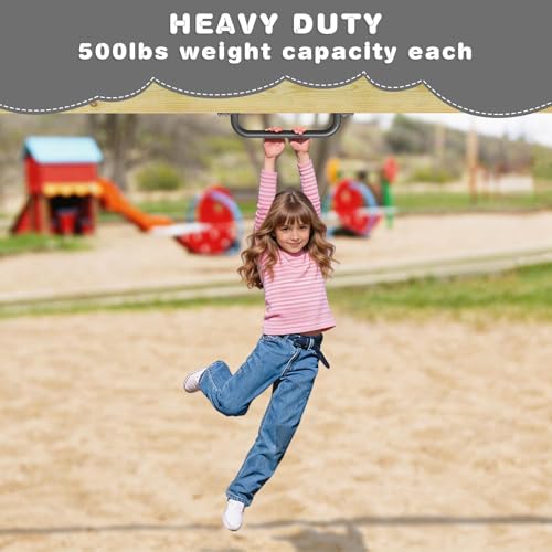 Dolibest 6 Pack 17-Inch Safety Handle, Heavy Duty Metal Safety Playground Handles, Indoor Monkey Bars, Playset Grab Handles for Kids Playhouse, Climbing Frame, Treehouse, Swing Set Accessories -Black - color: D:Black-17 Inch-6pcs
