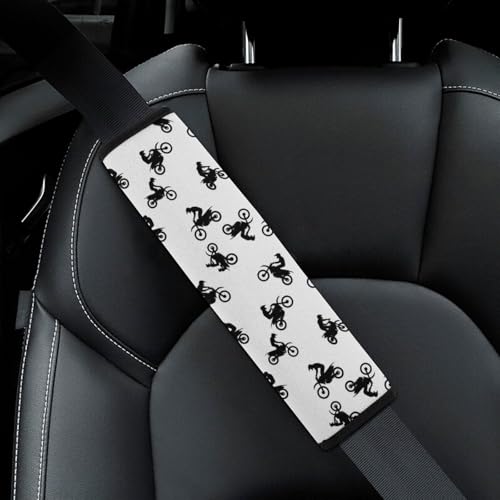 2 Pack Extreme Sports Motorcycle Dirt Bike Motocross Rider Car Seat Belt Pad Soft Padded Harness Pads Strap for Child, Car Seats Pushchair Strollers High Chair Pushchair, Anti-Slip Pad - color: Pattern 327