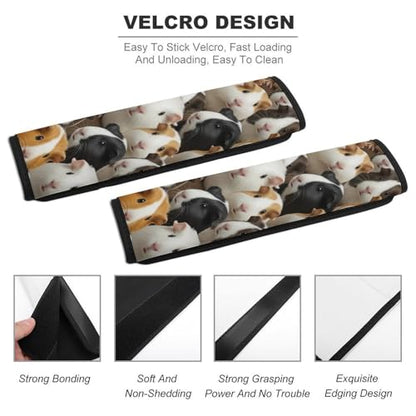2 Pack Cute Animal Guinea Pig Car Seat Straps Shoulder Pads Breathable Shoulder Protector for Elderly Support, Most Cars, Pressure Relief - color: Pattern 820
