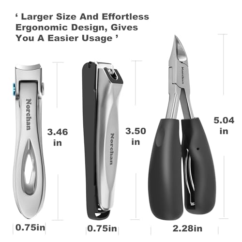 420J2 Stainless Steel Nail Clipper Set for Thick Nails with Nail File
