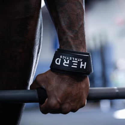 Lifting Wrist Straps – 23" Length x 1.5" Width – Padded Neoprene Cotton Straps for Weightlifting, Powerlifting, Functional Training, Strength Training & Deadlifts – Heavy Duty Grip Support - color: Black/White