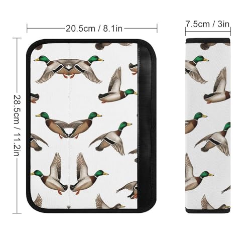 2PCS Cute Mallard Ducks Seat Belt Cover Soft Padded Neck Strap Covers for Kids, All Vehicles, Comfortable Driving - color: Pattern 407