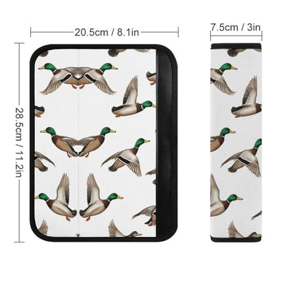 2PCS Cute Mallard Ducks Seat Belt Cover Soft Padded Neck Strap Covers for Kids, All Vehicles, Comfortable Driving - color: Pattern 407