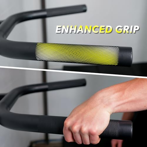 Valor Fitness Wall Mount Dip Bar, Foldable Dip Station | 350 lb Capacity, Multi-Grip Handles, Heavy-Duty Steel, Leg Raises, Bodyweight Training