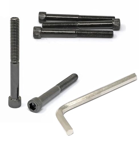 iexcell 5 Pcs 3/8-16 x 3-1/2" Partially Threaded Alloy Steel 12.9 Grade Hex Socket Head Cap Screws Bolts Kit, Black Oxide Finish - size: 3/8-16 x 3-1/2" ( Partially Threaded )