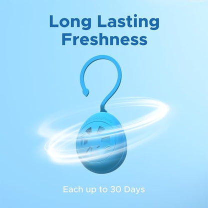 Air Jungles Odor Deodorizer Balls for Shoes & Sneakers 6 Ct | Fresh Linen Scent, Natural Refresh For Gym Bags, Lockers, Drawers & Small Spaces, Long Lasting Odor Eliminator