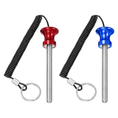 Weight Stack Pin, Weight Gym Pin Strength Training Equipment Replacement with Pull Rope for Commercial Home - color: Blue/Red, size: 0.4 x 3.9 Inch