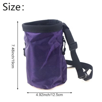 Adjustable Chalk Bag, Waterproof Magnesia Sack with Belt Climbing Chalk Bag Magnesia Powder Pouch for Mountaineering Sports Fitness - color: Purple
