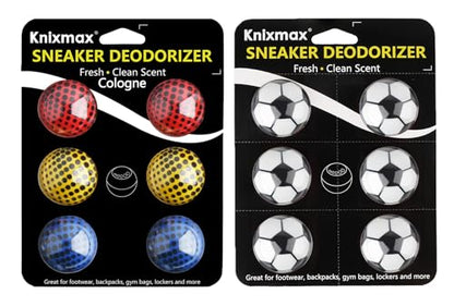Knixmax Shoe Doodorizer Balls Boot Fresheners Gym Bag Smell Remover Ball 12 Packs