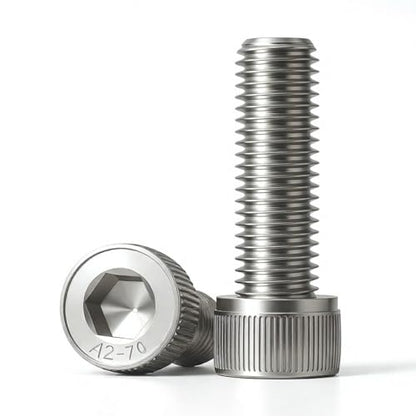 M4 x 50mm (30 Pack) Socket Head Cap Screws, 304 Stainless Steel Bolts with Hex Spanner, Allen Socket Drive, Full Thread, Bright Finish
