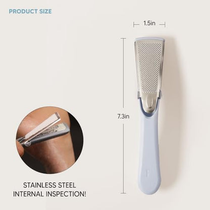 Stainless Steel Callus Remover, Effective for Thick Callus and Cracked Feet Pedicure Rasp, Remove Hard Skin, Grater Foot File, Foot Scrubber, Professional Foot Care (Pink) - color: Pink