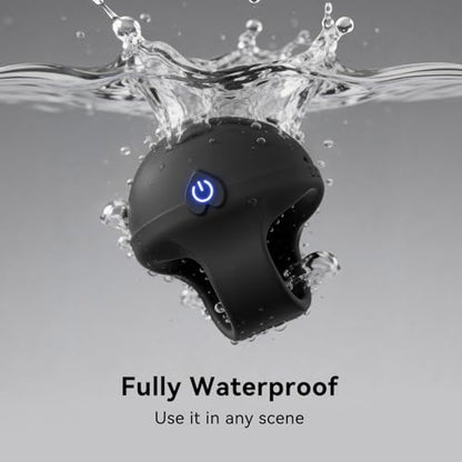 Portable Finger Massage Ball, Waterproof Rechargeable Mini Multifunctional Massage Tool (Black)