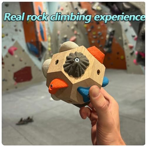 Handcrafted Boulder Block - Build Strength and Precision, 3D Climbing Ball for Strength Training, Simulated Rock Wall Holds, Portable Rock Climbing Gear, Gifts for Rocks Climbers(1PCS) - size: 1PCS