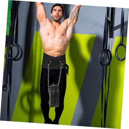 Contoured Fitness Dipping Belt with Chain for Weightlifting Weighted Dips Pull-ups Chin-ups Hip Squats Premium Training Equipment for Strength Building and Muscle Support