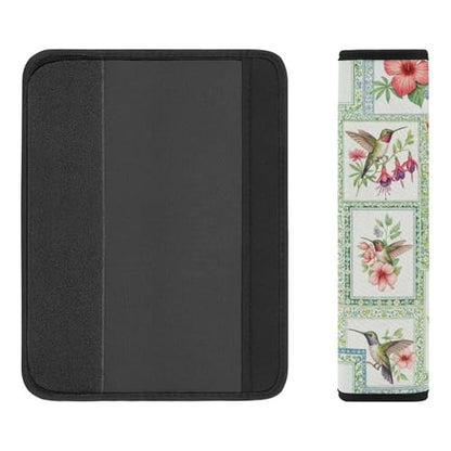 2PCS Hummingbird Spring Flowers Seat Belt Cover Soft Padded Neck Strap Covers for Kids, All Vehicles, Comfortable Driving - color: Pattern 893