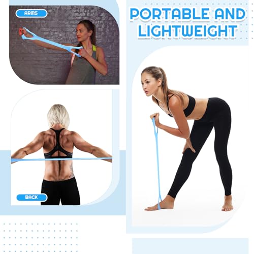Women Fitness Exercise Equipment Trainer Set Pedal Resistance Band | Leg Arm Thigh Resistance Bands, Women Fitness Workout Equipment, Pedal Resistance Band with Handle, Yoga Pilates Body Fitness - color: Blue