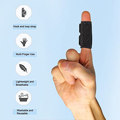 Finger Splint Finger Sleeves Protectors, Adjustable Trigger Finger Splints Thumb Splint Brace for Finger Support Compression Finger Tape for Arthritis - L - size: Large, style: Single