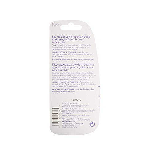 Sally Hansen Beauty Tools Treat Your Toes Control-Grip Toenail Clipper with Catcher | Wide Blade for Thick Nails | Stainless Steel Professional Toe Nail Clippers - size: 1 Count (Pack of 1)