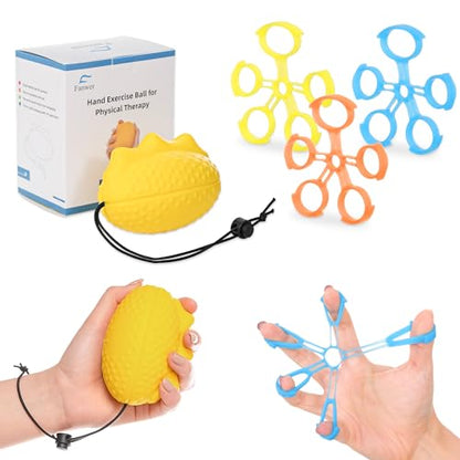 Fanwer Stress Ball for Adults and Hand Grip Strengthener Set, Hand Therapy Balls, Fingers Exerciser for Hand Therapy, Arthritis, Carpal Tunnel（4 PCS）