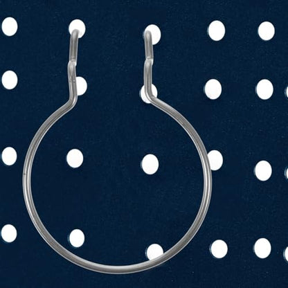 8pcs Heavy Duty Metal Pegboard Wall Hooks for Garage Tool Storage, Industrial Hardware Hanging Board Accessories, Silver Peg Board Holders for Organizer