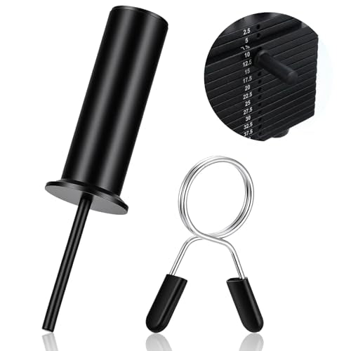 Gym Pin for Weight Stack Machine, Weight Stack Pin with Spring Clip Collar, Weight Stack Extender Pin for Gym Cable Machine, Commercial Gym and Home Gym Fitness Equipment