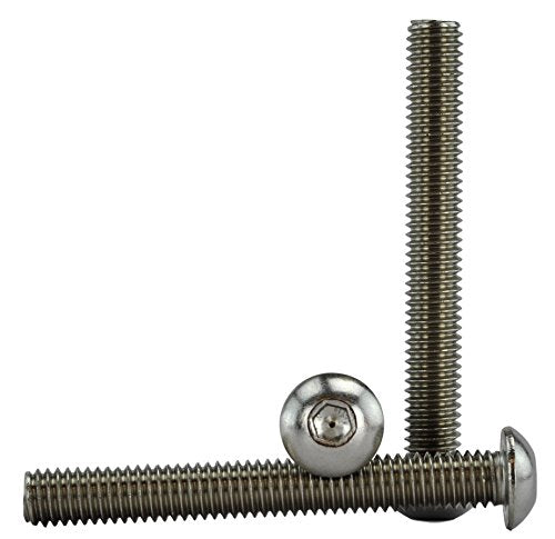 Chenango Supply 3/8-16 x 3 Stainless Socket Button Head Cap Screws | 18-8, Coarse Thread, Full Thread, Hex Drive, Corrosion-Resistant - size: 3/8-16 X 3