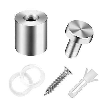 Standoff Screws for Acrylic Signs - Metal Mounts (0.75x1.18 in) - size: 0.75x1.18 in (12 Pcs)