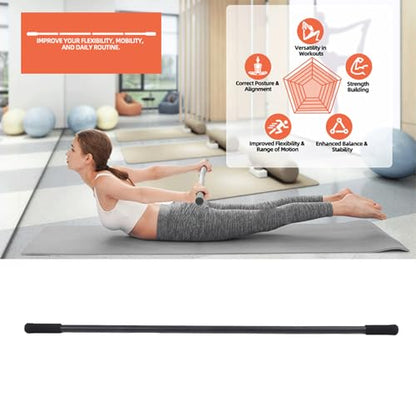 PerGar Yoga Stick, Adjustable Mobility Stick, Yoga Stretching with Foam Handles for Exercise, Balance