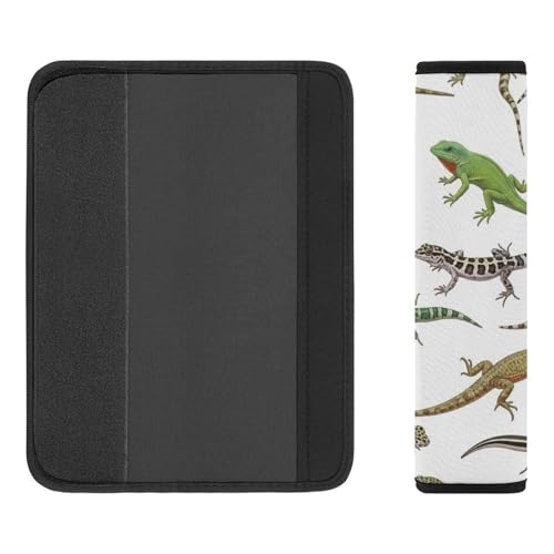2 Pack Reptile Lizard Seat Belt Shoulder Pad Universal Soft and Comfortable Shoulder Protector for Kids, Most Cars, Pressure Relief - color: Pattern 833