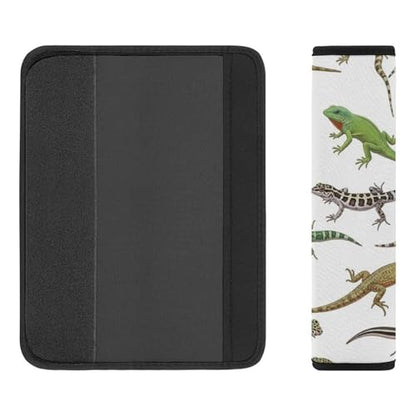 2 Pack Reptile Lizard Seat Belt Shoulder Pad Universal Soft and Comfortable Shoulder Protector for Kids, Most Cars, Pressure Relief - color: Pattern 833