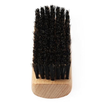 GranNaturals Boar Bristle Slick Back Hair Brush - Palm Size - Soft Medium Smoothing Hairbrush to Style, Polish, & Lay Hair Down Flat to Create a Sleek Frizz Free Hairstyle for Women and Men