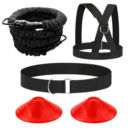 80lb Resistance Band Finess Training Set, Shoulder Belt Explosive Speed Agility Training Equipment Double People Physical Exercising Suit for Various Sports - size: 6.6ft