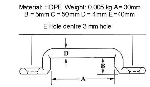 25 mm Webbing HDPE Black Footmans Loop (Pack 4) for 25mm Webbing