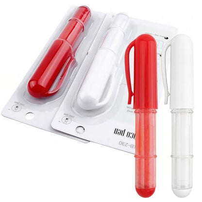2 PCS Sew Fabric Chalk Markers, Red & White Fabric Chalk Pencil Erasable Tailor Chalk for Sewing and Quilting, Crafting, Erase Tailors Liner Pen for Cloth, Leather