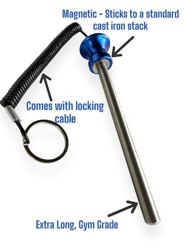 TreadLife Fitness Universal Weight Stack Pin for Commercial Gym or Home Gym | Heavy Duty Pin Insert | Health Club Grade Steel - style: Blue
