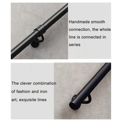 Metal il with 2 Brackets Round Tube Wall-Mounted Railing for Indoor/Outdoor Use Stair Railing Kit for Staircases Balconies Terraces & Villas (600cm/19.7ft) - size: 600cm/19.7ft